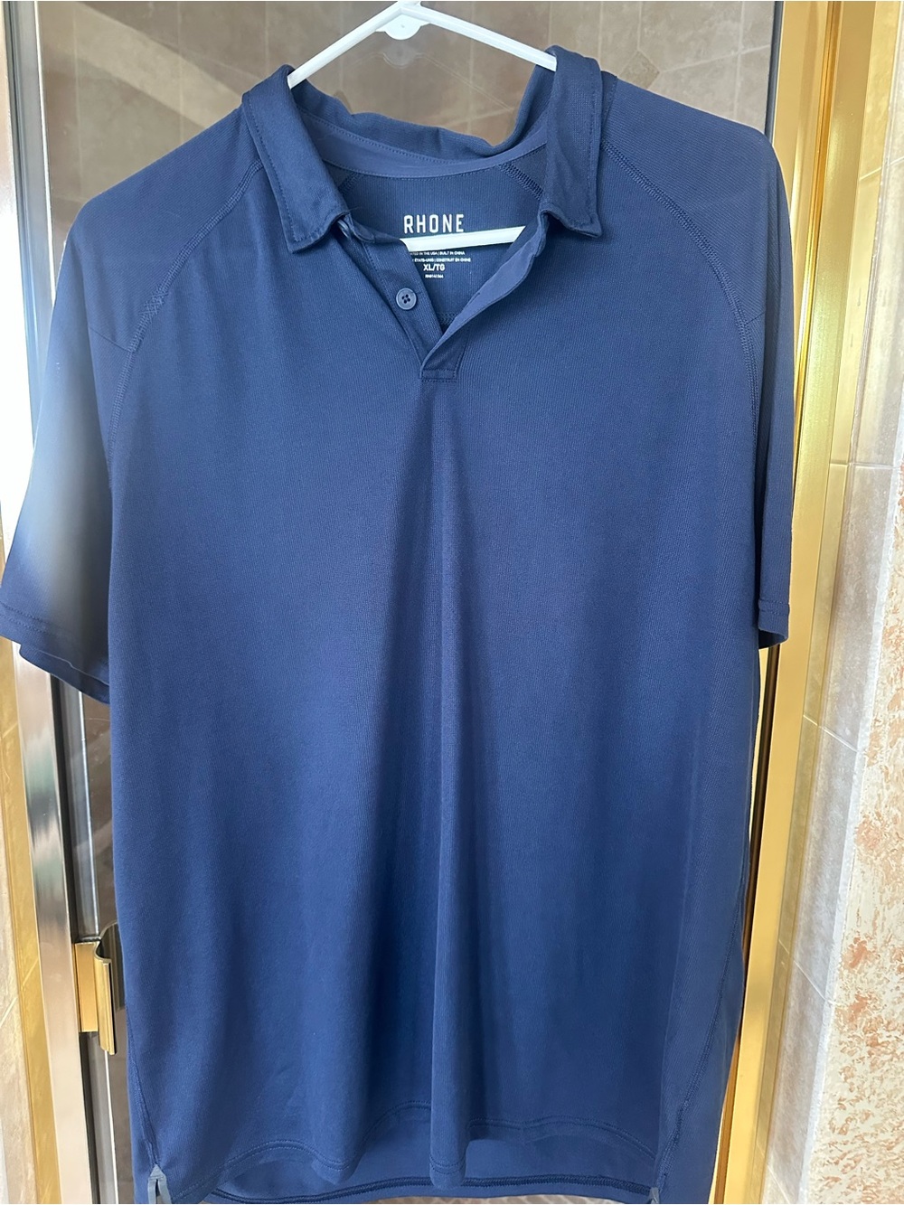 RHONE Men's Navy Blue Performance Polo